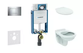 Geberit Kombifix - montavimo rinkinys pakabinamam unitazui Alpha su klozeto dangčiu ir SIGMA30 nuleidimo mygtuku, chromuotas 110.302.00.5 NR6