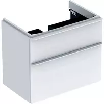 Geberit Smyle Square - Praustuvo spintelė, 73x47x62 cm, 2 stalčiai, blizgi balta/matinė balta 500.353.00.1