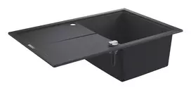 Grohe kriauklė - Kompozitinė kriauklė K400, sifonas su ekscentriniu valdymu, 78x50 cm, juodas granitas 31639AP0