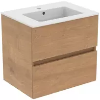 Ideal Standard Eurovit praustuvas su apatine spintele, 55x60x44 cm, 2 stalčiai, natūralaus ąžuolo spalvos, R0572Y8