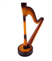 Medinė mini arfos dekoracija 20x13 cm – dovana muzikos mylėtojui