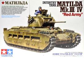 Tamiya Matilda Mk.III/IV Raudonosios armijos tanko modelis 1/35