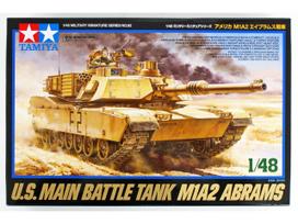 Tamiya JAV kovos tankas M1A2 Abrams 1/48 plastikinis modelis (32592)