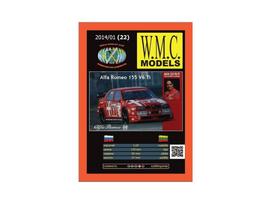 WMC Alfa Romeo 155 V6 Ti klijuojamas popierinis modelis 1:25