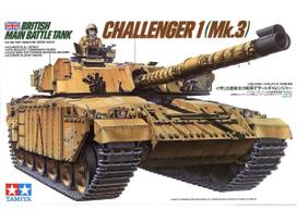Tamiya Challenger 1 Mk.3 britų kovos tankas, 1/35 plastikinis surenkamas modelis