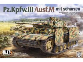 Takom Pz.Kpfw. III Ausf. M su Schürzen, 1/35 plastikinis rinkinys