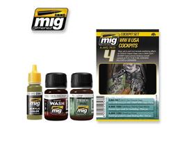 AMMO MIG WWII USA kabinų sendinimo rinkinys FS34151 Interior Green