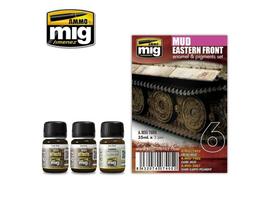 AMMO MIG Rytų fronto purvo sendinimo rinkinys 7405 (Fresh/Dark Mud, Dark Earth)