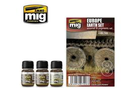 AMMO by MIG Europe Earth sendinimo rinkinys, emaliai ir pigmentas 7408