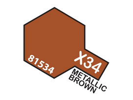 Tamiya X-34 metalinė ruda akriliniai dažai, 10 ml