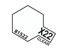 Tamiya X-22 skaidrus blizgus akrilinis lakas 10 ml