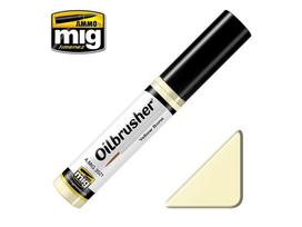 AMMO MIG Oilbrusher Yellow Bone 3521 – aliejiniai sendinimo dažai su teptuku