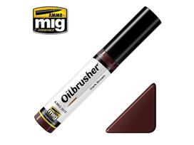 AMMO by MIG Oilbrusher Dark Brown 3512 – sendinimo aliejiniai dažai su teptuku