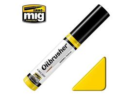 AMMO MIG Oilbrusher geltona 3502 – aliejiniai dažai sendinimui su teptuku