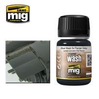 AMMO MIG mėlynas praplovimas Panzer Grey sendinimui, 35 ml (A.MIG-1006)