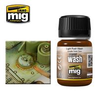 AMMO MIG Light Rust Wash – šviesių rūdžių sendinimo ploviklis 35 ml