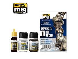 AMMO MIG sendinimo rinkinys Mechams: Chipping, Scratches, Engine Grime 7428