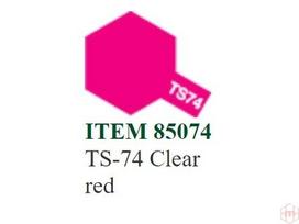 Tamiya TS-74 purškiami dažai, skaidri raudona (Clear Red), 100 ml