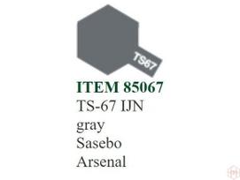 Purškiami dažai Tamiya TS-67 IJN pilka Sasebo Arsenal 100 ml