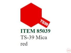 Tamiya TS-39 Mica Red purškiami dažai modeliams, 100 ml