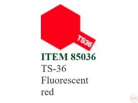Tamiya TS-36 purškiami dažai – fluorescencinė raudona, 100 ml