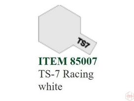 Tamiya TS-7 Racing White purškiami dažai, 100 ml