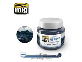 AMMO MIG akrilinis vanduo Deep Oceans 250 ml – gili jūra dioramoms A.MIG-2200