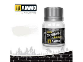 AMMO by Mig DRYBRUSH balti sendinimo dažai 40 ml (0600)