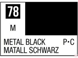 Mr.Hobby Mr.Color C-078 Metal Black nitro dažai, 10 ml