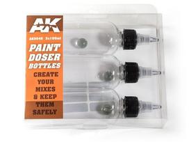 AK Interactive dozavimo buteliukai dažams 3×100 ml, plastikiniai
