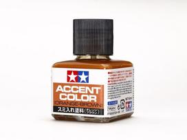 Tamiya Panel Line akcento emaliniai dažai oranžinė-ruda, 40 ml (87209)