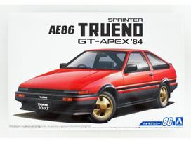 Aoshima Toyota AE86 Sprinter Trueno GT-APEX 1984 1/24 plastikinis rinkinys