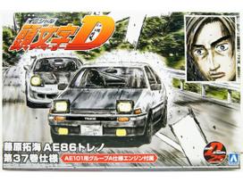 Aoshima Initial D AE86 Trueno Fujiwara Takumi 1/24 surenkamas modelis Vol.37
