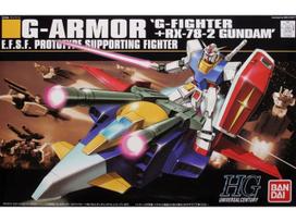 Bandai HGUC Gunpla G-Armor G-Fighter + RX-78-2 1/144 plastikinis modelis