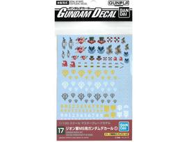 Bandai Gundam vandens slydimo dekalės No.17 MG 1/100 Zeon MS