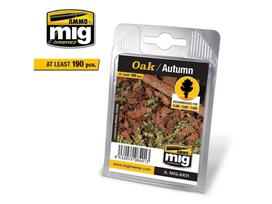 AMMO MIG 8401 rudens ąžuolo lapai, lazeriu pjaustyti dioramoms 1:35–1:48