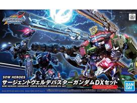 Bandai SDW Heroes Sergeant Verde Buster Gundam DX – surenkamas Gunpla rinkinys
