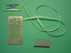 USCP 1/24 automobilių modelių saugos diržų PE rinkinys, smėlinis (24A031)