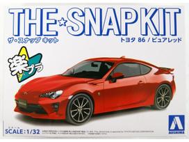 Aoshima Toyota 86 Snap Kit 1/32 – ryškiai raudona, plastikinis modelis