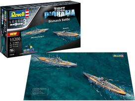 Revell Bismarck mūšio dioramos rinkinys 1:1200, dovanų komplektas (05668)