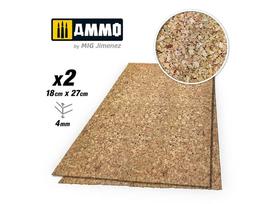 AMMO MIG kamštinė medžiaga dioramoms, stambus grūdas, 4 mm (8844)