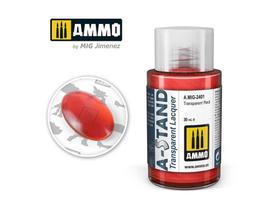 AMMO MIG A-Stand skaidrūs raudoni dažai aerografui, 30 ml (2401)