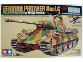 Tamiya Vokiečių tankas Panther Ausf. G ankstyvos gamybos 1/35 su varikliu