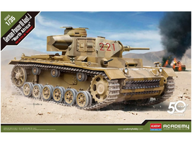 Academy Panzer III Ausf. J Šiaurės Afrika 1/35 tanko modelis