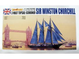 Aoshima Sir Winston Churchill 3 stiebų škuna, 1/350 plastikinis modelis 05714