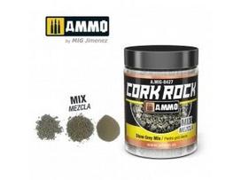AMMO MIG CORK ROCK kamštinės granulės dioramoms, Stone Grey, 100 ml