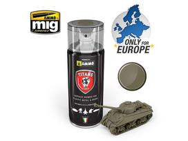 Titans Hobby akrilinis matinis gruntas U.S. Olive Drab, aerozolinis 400 ml