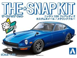 Aoshima Snap Kit Nissan Fairlady Z S30 1/32, metalinė mėlyna, ratlankiai