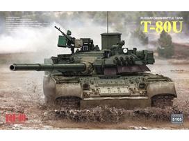 Rye Field Model T-80U Rusijos kovos tankas 1/35 plastikinis rinkinys RFM-5105