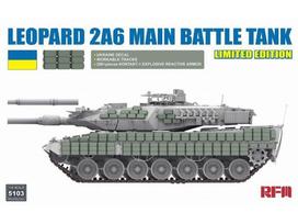 Leopard 2A6 tankas 1/35 riboto leidimo plastikinis surenkamas modelis RFM-5103